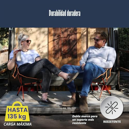 Miniatura 7 de Trekology Yizi Go Ultra Ligeras Silla Plegable - Sillas De Playa - Alta Resistentes Respaldo Apoyo, Portatil Reforzada Exteriortumbona Taburete - Para Exteriores, Camping, Campismo, Picnics, Pesca