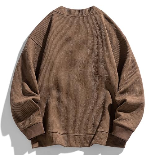 JEKE-DG Men's V Neck Casual Cardigan Sweater Zip Up Knitted Fashion Solid Sweater Long Sleeve Comfort Spring Fall Sweaters2