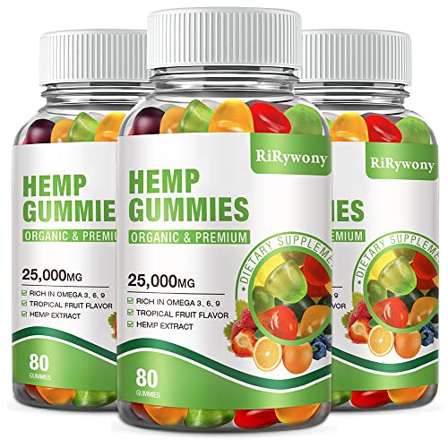 (3 Pack) High Potency Best Hemp Gummies for Pain and Anxiety Extract Strength Gummy Inflammation Stress Relief Better Sleep Cbdmd Cbdfx CBS CDB Gummies - Zero CBD Oil Low Sugar Candy