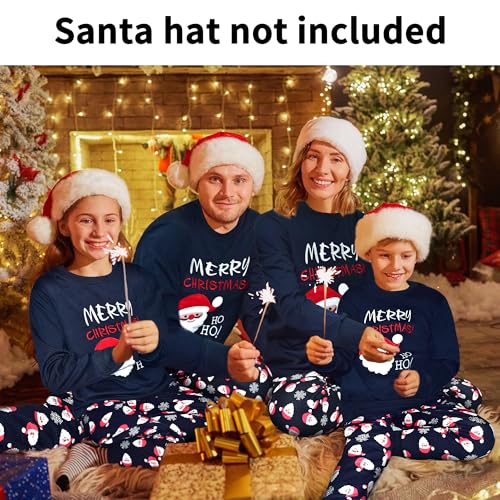 GRPSKCOS Christmas Pajamas for Family Christmas Matching Family Pyjamas Set Xmas Santa Claus PJs for Mens Womens Adults Kids4