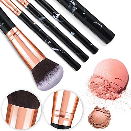 Makeup-Brushes-START-MAKERS-10Pcs-Marble-Makeup-Brush-Set-Foundation-Powder-Blush-Blending-Eyeshadow-Brushes-Sets-for-Face-Eyeshadow-Eyebrow-Concealer-Contour-Highlight-Black Makeup-Brushes-START-MAKERS-10Pcs-Marble-Makeup-Brush-Set-Foundation-Powder-Blush-Blending-Eyeshadow-Brushes-Sets-for-Face-Eyeshadow-Eyebrow-Concealer-Contour-Highlight-Black