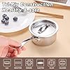 KC-Emier Mini Sauce Pan with Lid, Tri-Ply Stainless Steel Pot with Stay-Cool Handle & All Cooktop Compatibility (Gas, Ceramic, Electric) - Silver #2