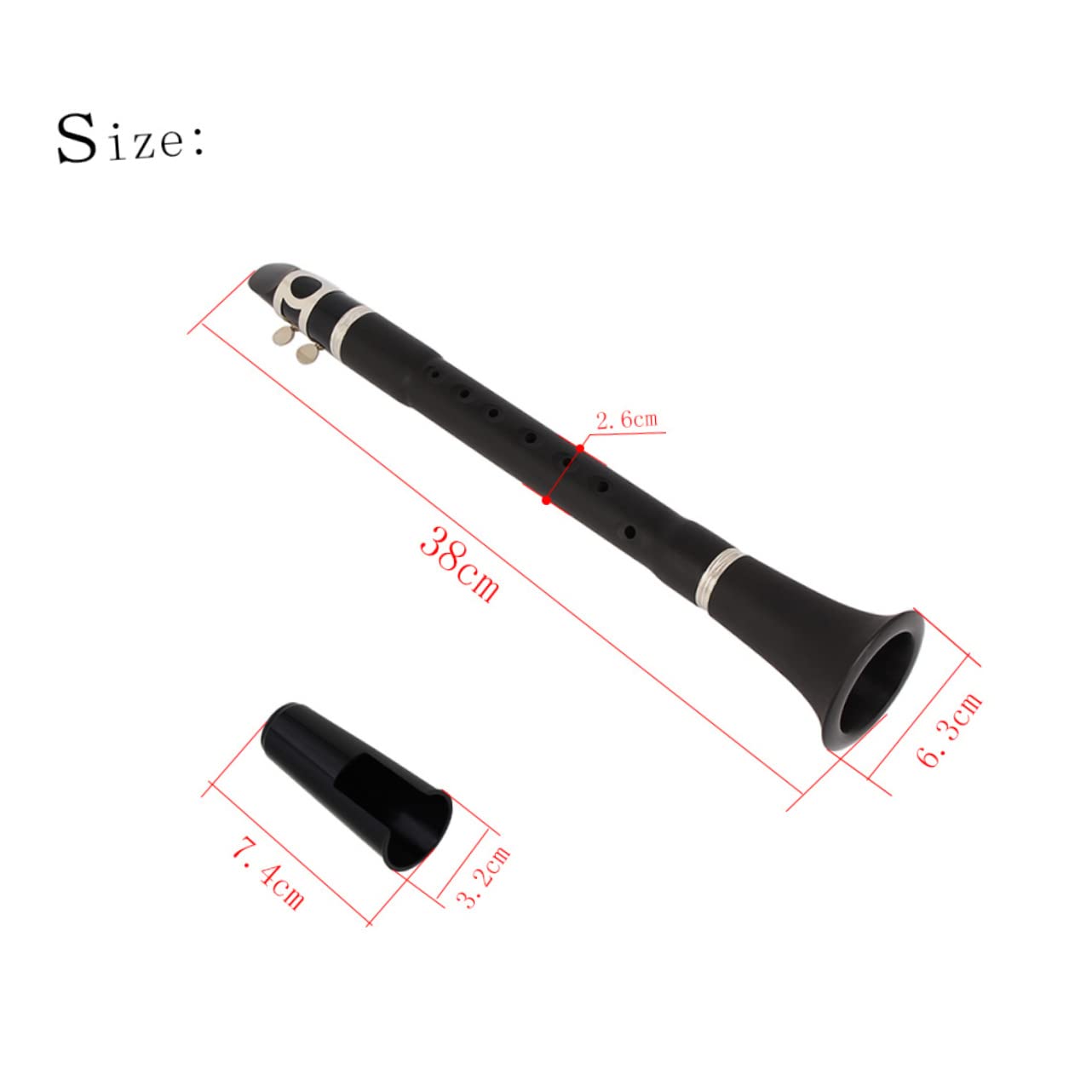 Toddmomy Mini Clarinet Beginner Clarinet Silver Keys Pocket Sax Wind Instrument