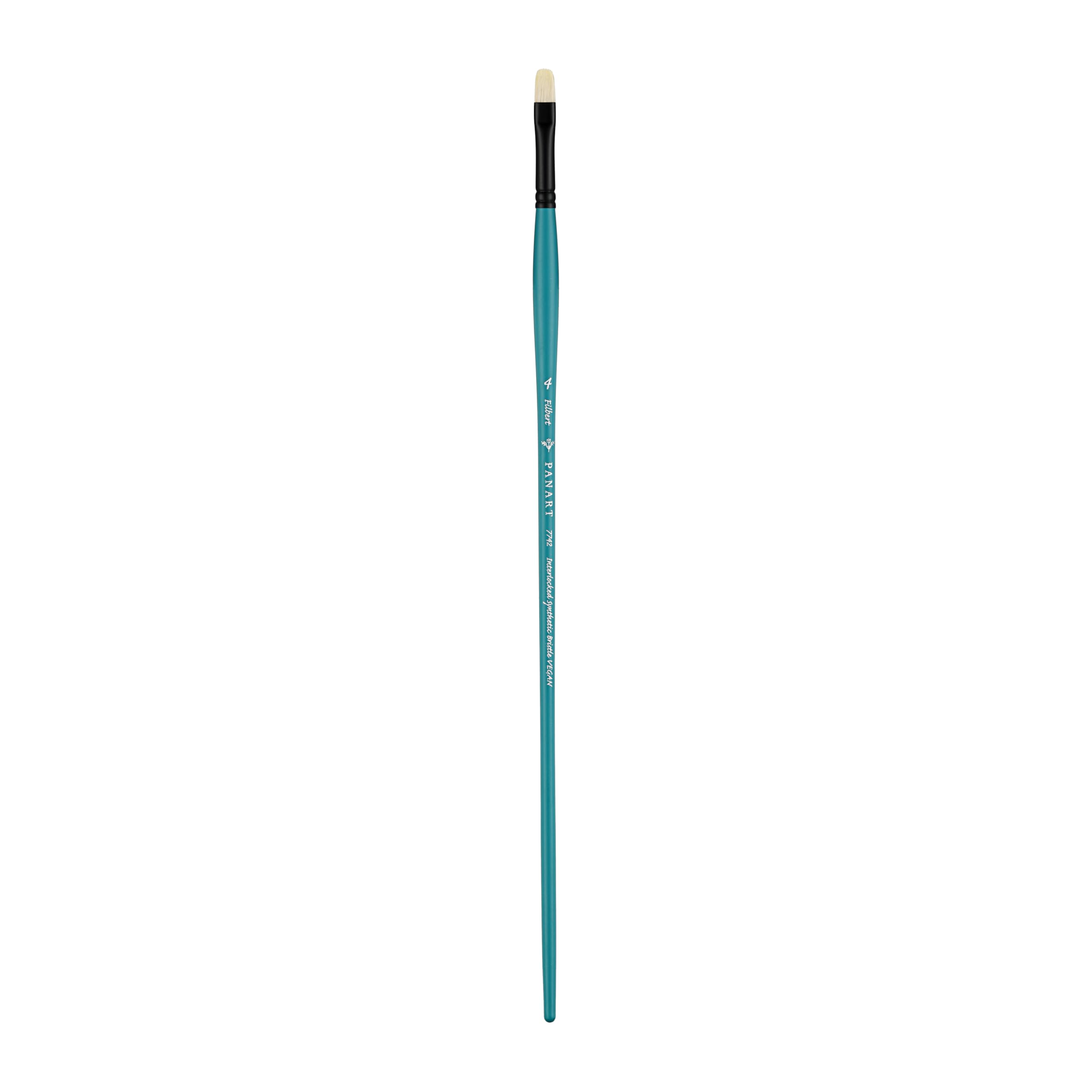 Pan Art Bristle Filbert No. 04 – Detail & Wash Brush for Oil Paints – Professional Artist Quality Paintbrush for Fine Art, Craft & Illustration – 1 Unit
