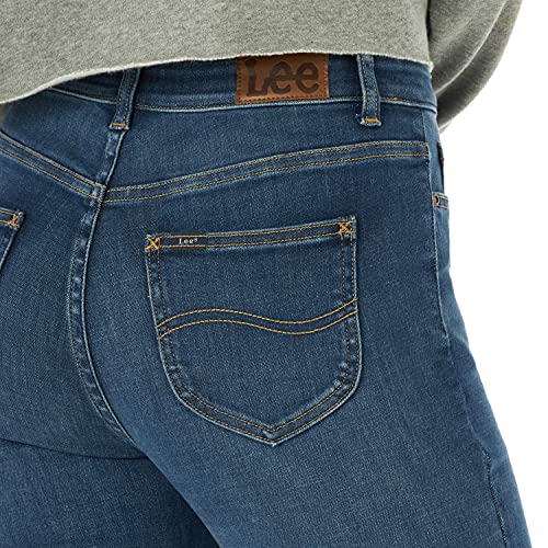 Lee Women's Slim Fit High Rise Skinny Frayed Jean, Hr Indigo, 12 #TOP3