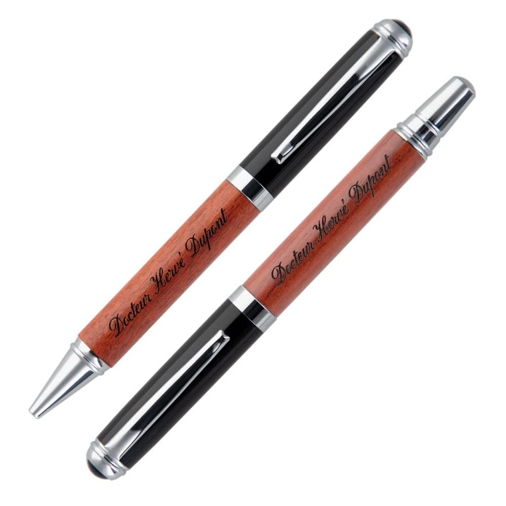 Coffret Cadeau : Carnet A5 + Stylo Bois Olivier D'Italie Personnalisé