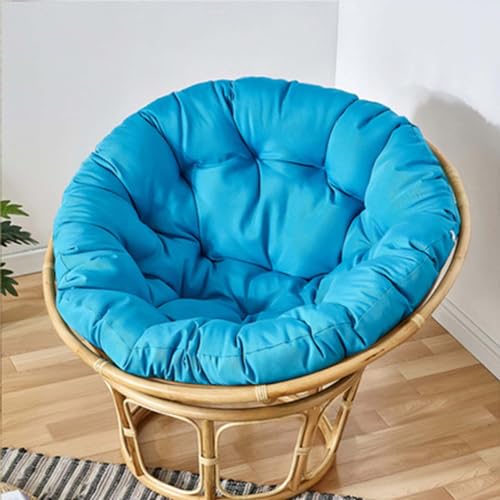 FZKun Cojín de silla suspendida - Estilo nido cómodo - Redondo y grueso - Para hamaca Papasan, sillas huevo radar, uso interior y exterior - Balcón, jardín (E, 110 x 110 cm)