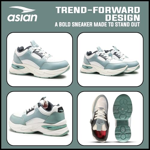 Image of ASIAN Women AROMA-05 Running and Casual wear Running Shoes with Laces, Lightweight and Comfortable Shoes Gym and Sports Shoes for Women & Girls with Stylish Design