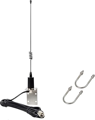 Miniatura 8 de UAYESOK Antena VHF marina de 13.4 pulgadas, antena de barco de acero inoxidable de perfil bajo 159V02 W16.4 pies RG-58 cable coaxial, soporte de