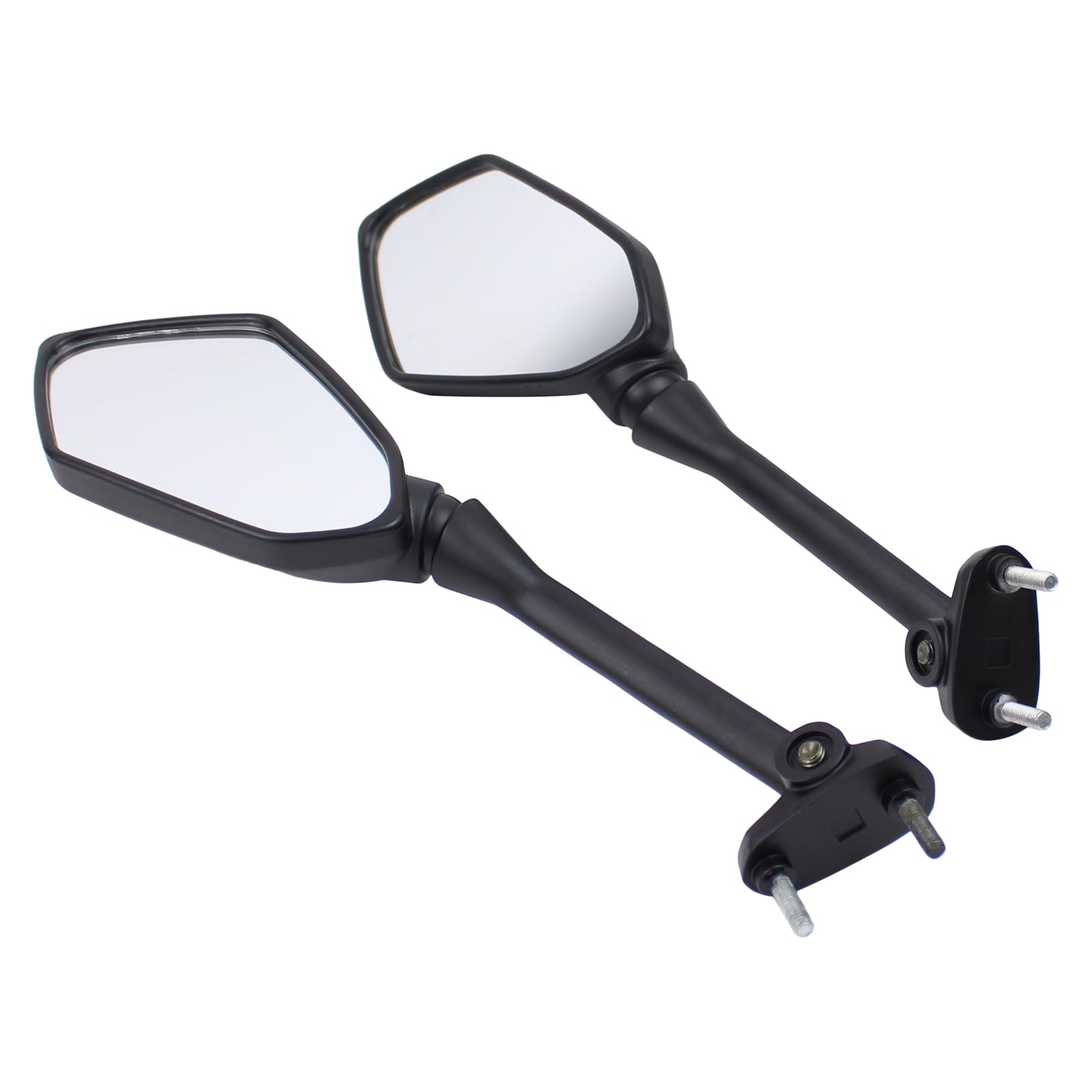 Rückspiegel Spiegel Rückansicht Seitenspiegel Motorradspiegel Motorrad Verkleidungsspiegel Lenkerspiegel schwarz vorne links und rechts für Kawasaki ER6F ER6N ER 6F ER 6N ER-6F ER-6N ABS 2009-2011