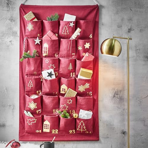 BUTLERS SANTA IS COMING Adventskalender zum Befüllen, Stoff Wandkalender – Ansicht 2