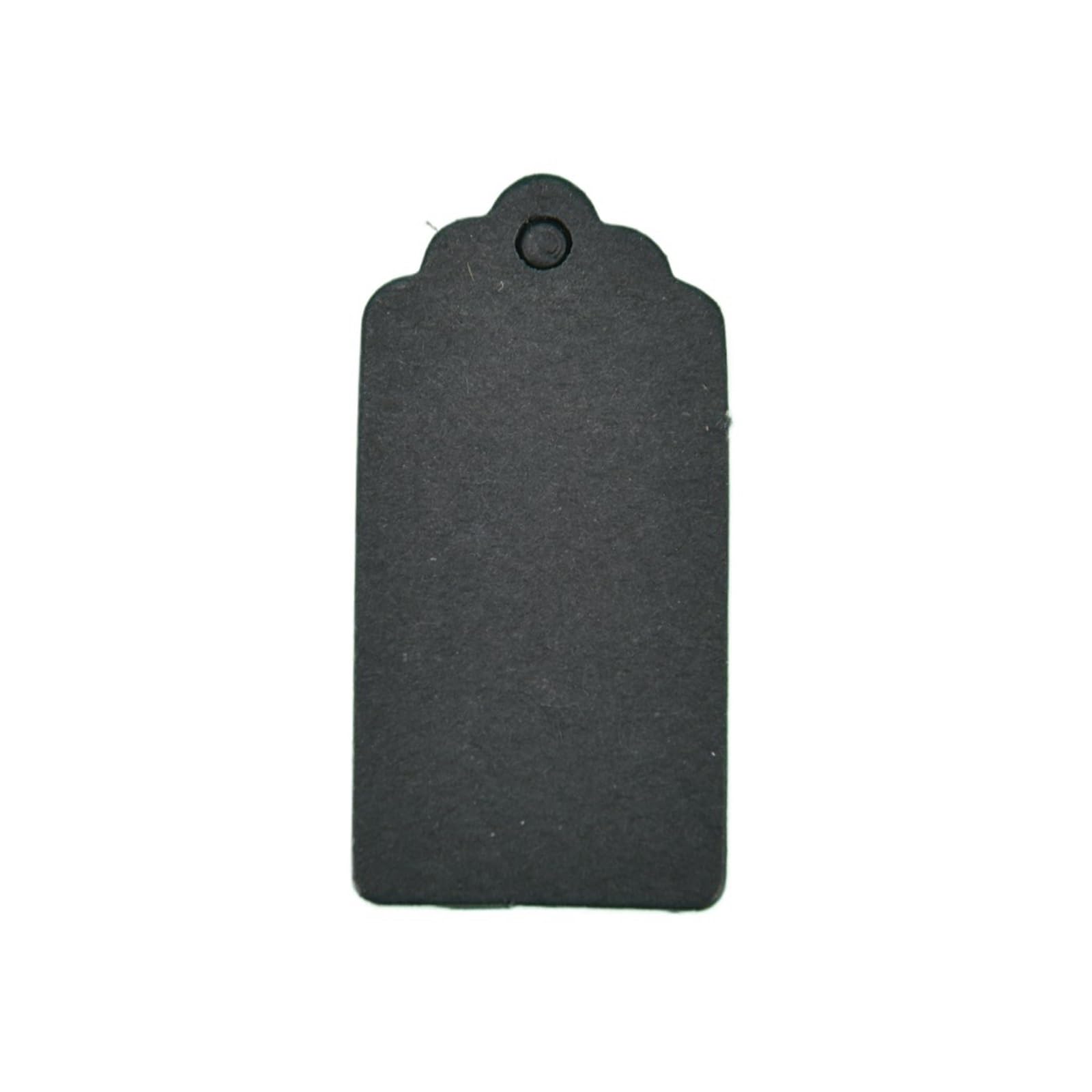 500PCS Gift Tag Hemp Not Included String Wedding Party Paper Price Label Hang for Wedding Favors(Black)