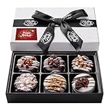 Pastry Perks 6 Gourmet Chocolate Covered Cookies Gift Basket | Christmas Gifts for Women & Men, Mom, Dad, Grandma | Thanksgiving, Stocking Stuffers, Corporate Gifts