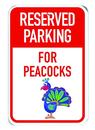 Panneau Peacocks Reserved Parking pour décorer votre jardin