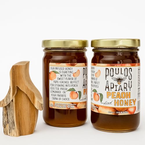 Miel infusionada con durazno Poulos Apiary 10.4 oz miniatura 2