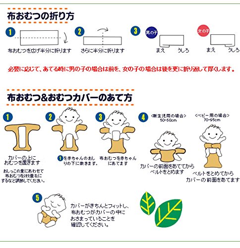 Amazon.co.jp: 布おむつ 水玉柄10枚セット 33×70cm 仕立て済み 輪