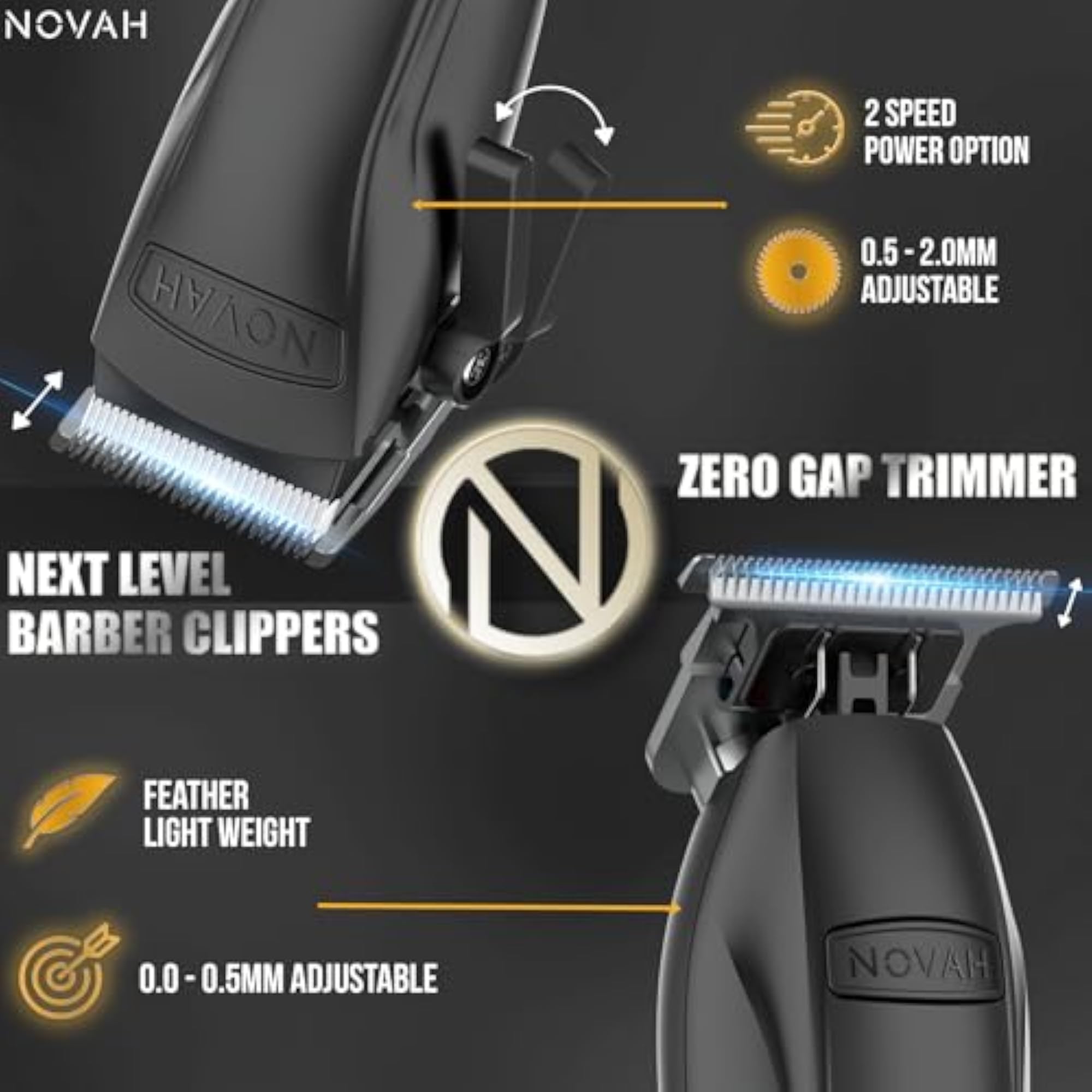 Professional Hair Clippers and Trimmer Kit for Men