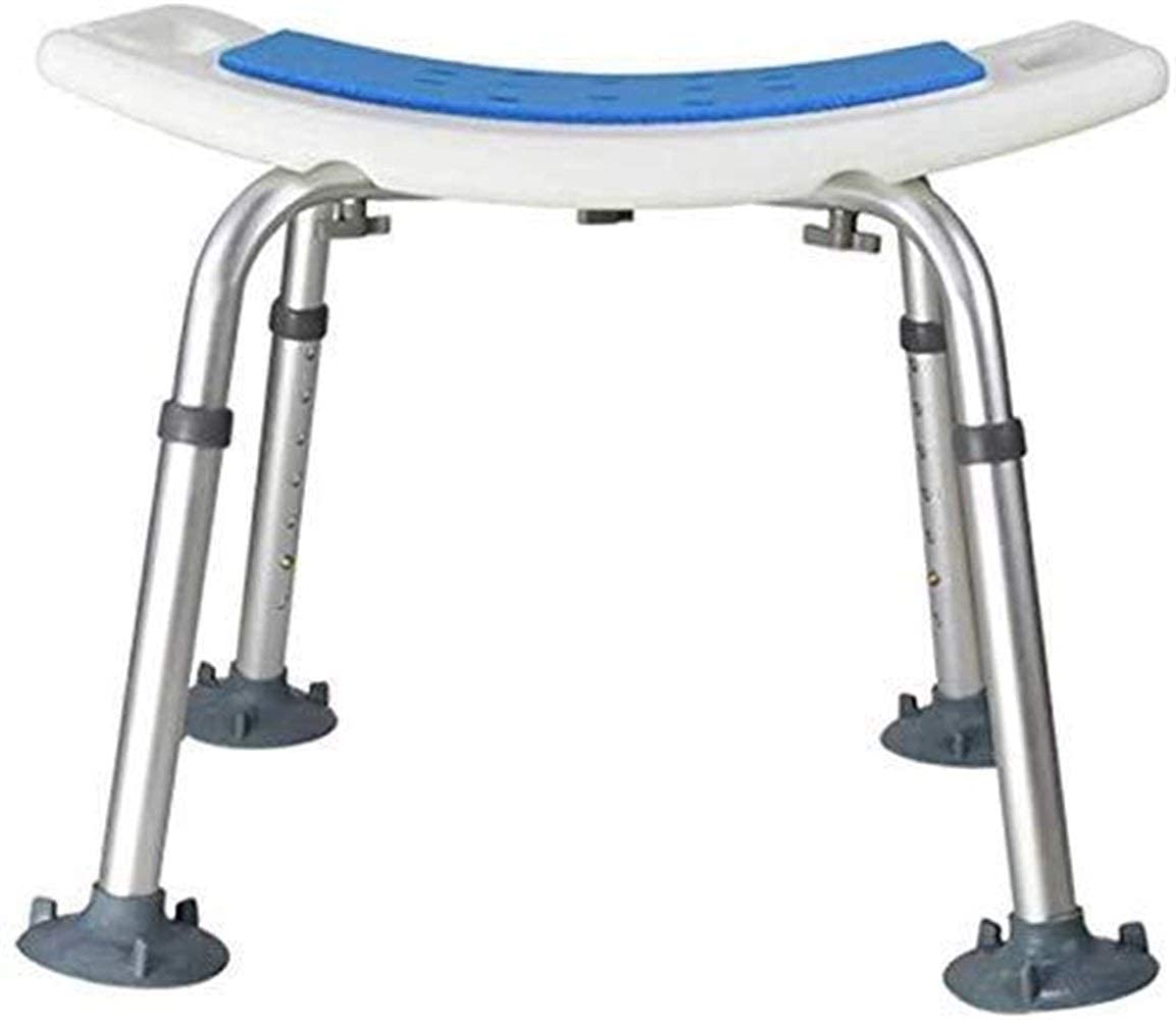 Taburete de Ducha Asiento de baño Silla de baño Antideslizante Aluminio Ligero Altura Regulable Antibacteriano Estable Ancianos con discapacidad 150 Kg de Peso