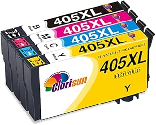 Clorisun 405XL Ink Cartridges for Epson 405XL 405 XL Ink for Epson Workforce Pro WF-7830DTWF WF-4820DWF WF-3820 WF-7840DTWF WF-4830DTWF WF-4820DWF WF-3825DWF WF-4825DWF WF-7835DTWF Printer(4 Pack)