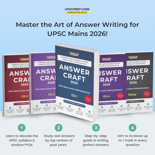 Image of AnswerCraft - UPSC Mains Answer Writing Workbook | GS-1 | GS-2 | GS-3 | GS-4 | Essay | Topper's Answers | Top Rankers | Answer Writing | Civil Services | UPSC | Mains | Answer Craft | UPSCprep.com | UPSC prep| Workbook