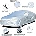 Tecoom Car Cover Waterproof All Weather for Automobiles, Light Shell Waterproof UV-Proof Windproof Design Car Cover with Zipper Storage and Lock for All Weather Indoor Outdoor Fit 191-200 Inches Sedan