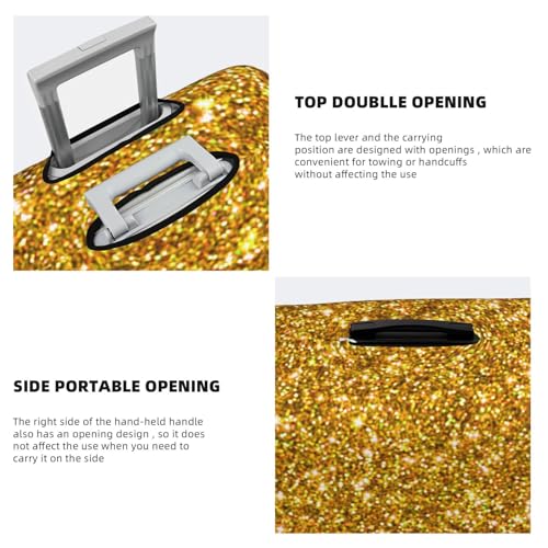 Gold Glitter Print Luggage Covers For Suitcase,Elastic Washable & Stretchable Suitcase Covers For Luggage, Anti-Scratch - Fits 18-32 Inch Luggage-No Luggage Included3