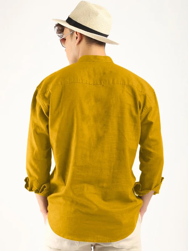 Image of ROYALSCOUT Men's Cotton Blend Full Sleeve Kurta Shirts Pack of 1 Designed for Festive Moments, Cultural Functions, or Casual Gatherings