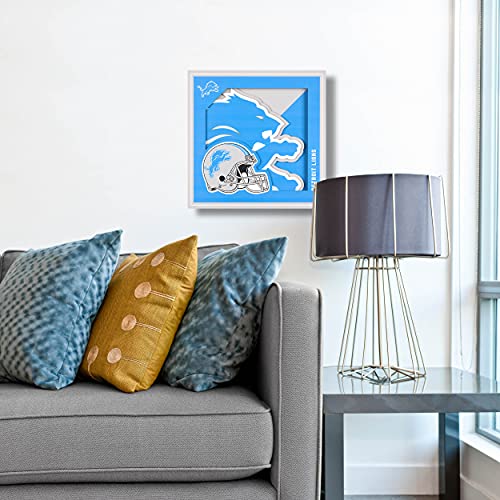 YouTheFan NFL Detroit Lions 3D Logo Series Wall Art - 12x12 image 2