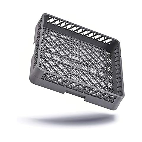 Fine Wicker Washing Basket for Flatware and Small Parts 500 x 500 x 100 mm Blue Gray PP Dishwasher Basket Universal Cover