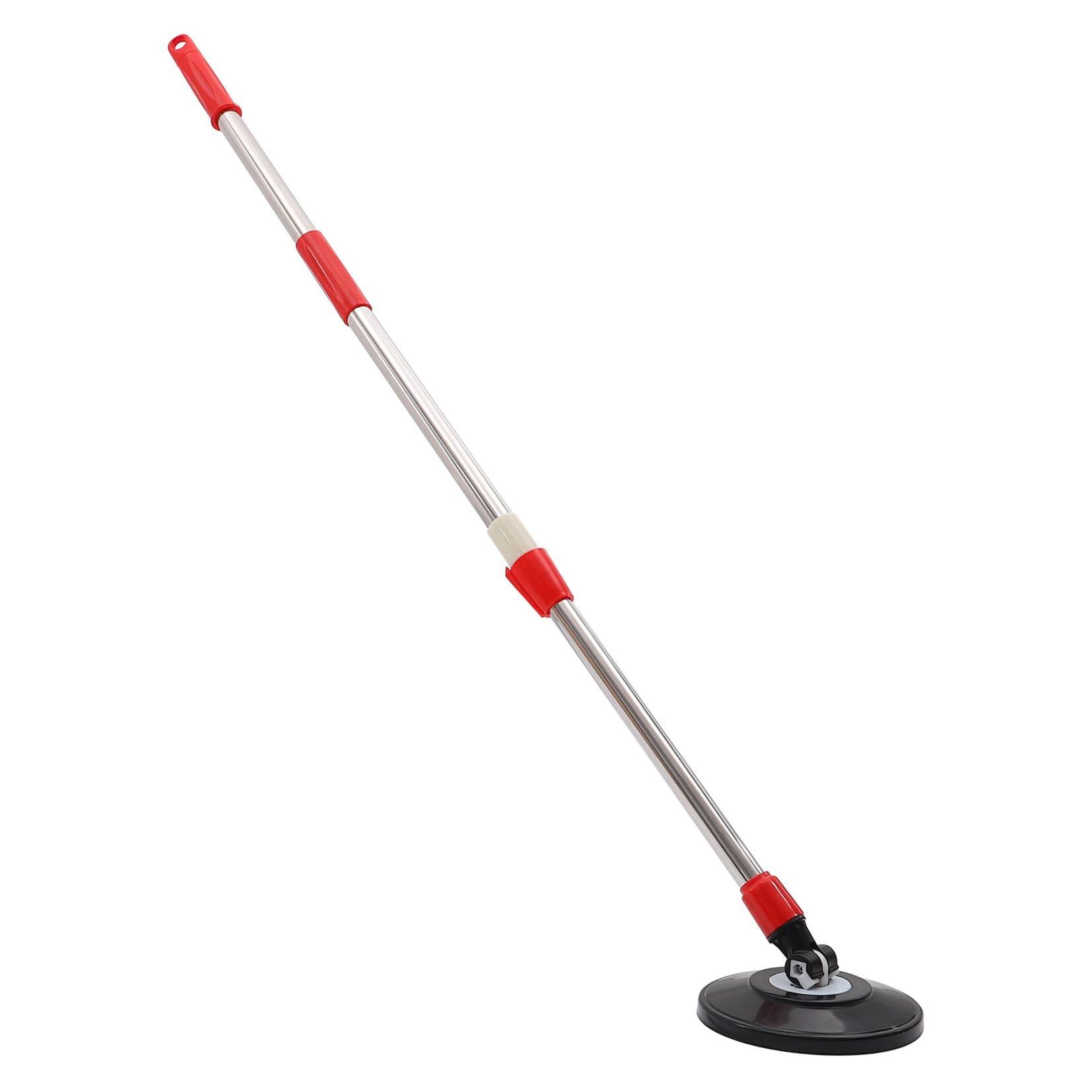 Tofficu Acero Inoxidable Palo de Fregona Rojo Extensible Giratorio