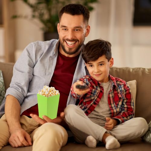 Image of 50 Pcs Popcorn Boxes Mini Paper Popcorn Box Cardboard Popcorn Container for Party Disposable Snack Candy Popcorn Bags Popcorn Holder for Movie Nights Birthday Wedding (Green)