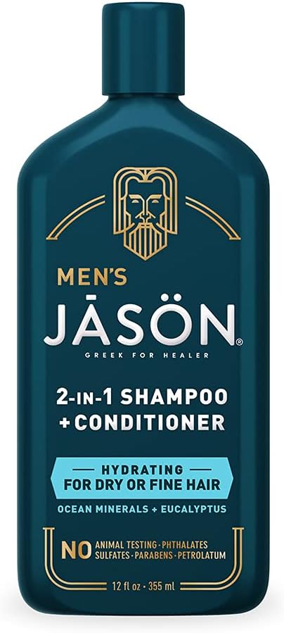 Jason Men's Hydrating 2-in-1 Shampoo and Conditioner, 12 oz