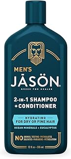 Jason Men's Hydrating 2-in-1 Shampoo and Conditioner, 12 oz