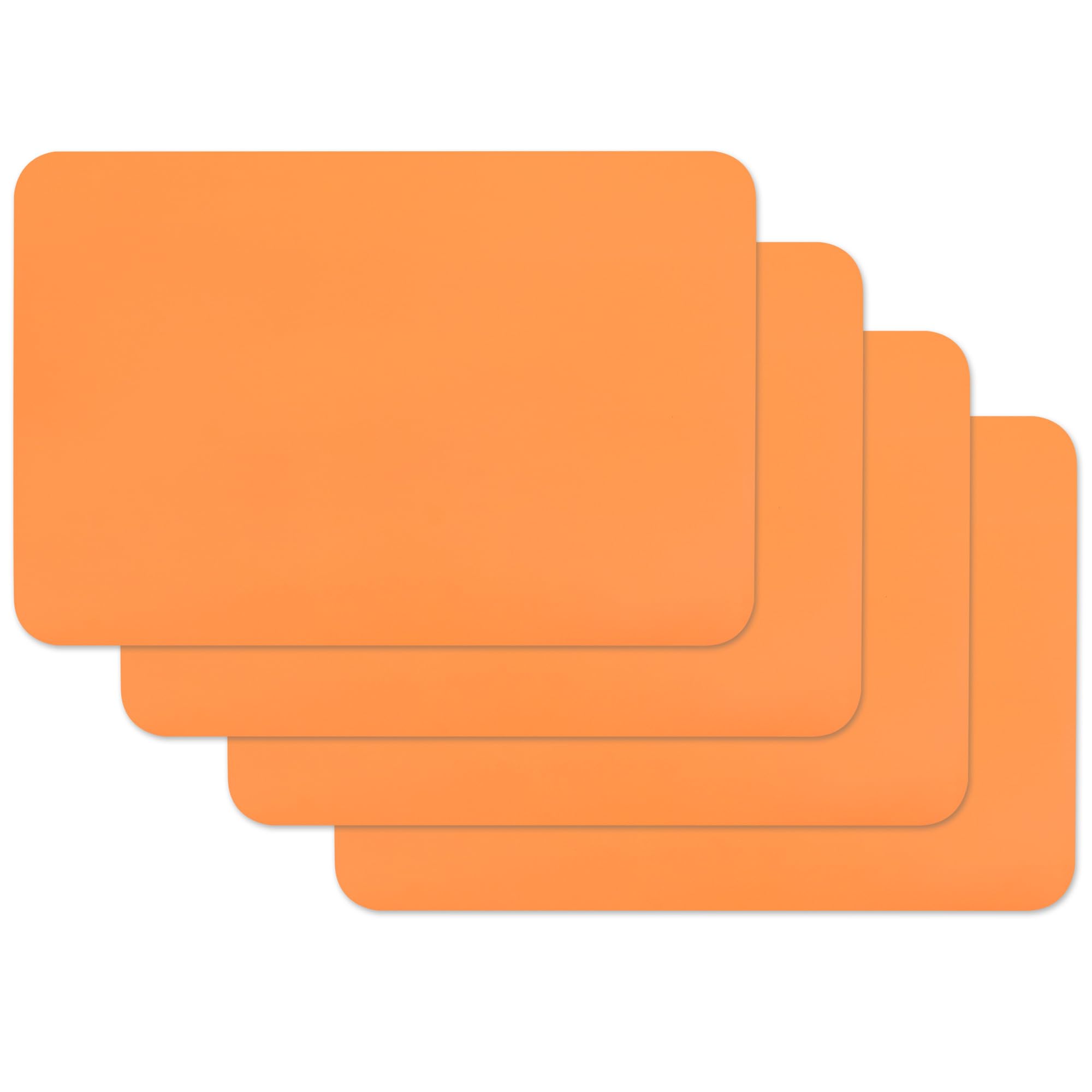 Venilia Orange Salvamanteles Uni Naranja, Mantelería, Mantel Individual para el Comedor, Apto para Alimentos, 4 tajada, 45 x 30 cm, 59040, 30 x 45 cm, 4