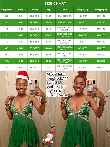 Image of Avidlove Women Lace Lingerie Front Closure Babydoll V Neck Nightwear Sexy Chemise Nightie