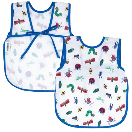 Image of BapronBaby Eric Carle Bug World Bapron - No Neck Tie Safer Bib for Baby & Toddler - Soft Waterproof Stain Resistant - Machine Washable - Sz Preschool 3-5yrs