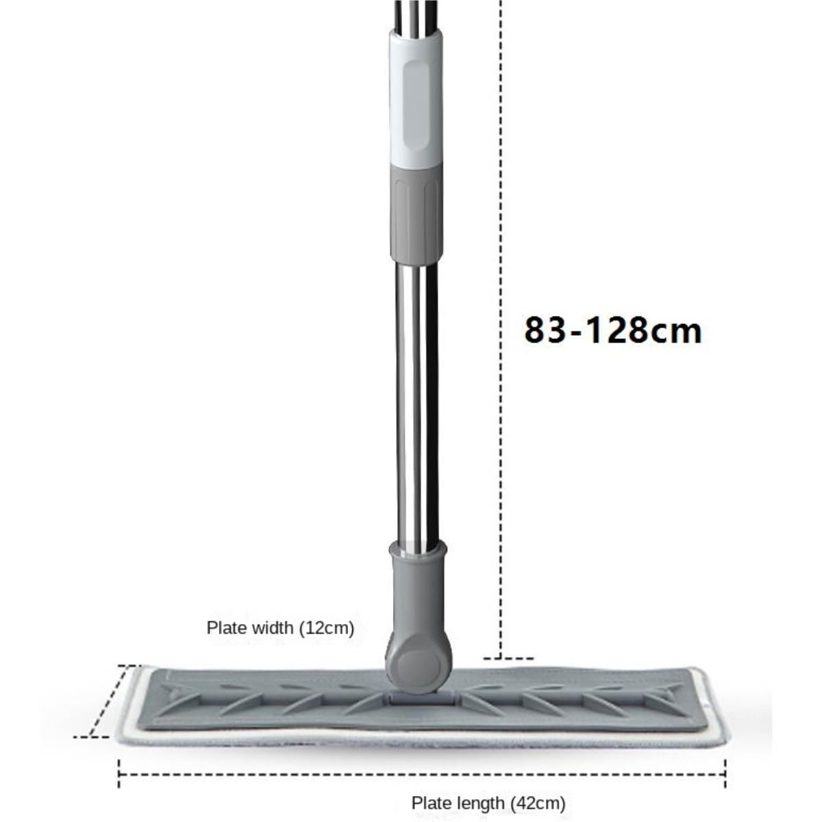 Spazzolone per Pavimenti Mop Piatto in Silicone for Uso Domestico, Silenzioso, Mop Pigro, Pavimento in Piastrelle Bagnato E Asciutto Mocio Pavimenti Mocio Mop