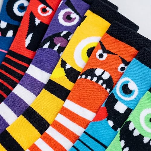 Image of Tipi Toe Women's Fun Patterned Dress Socks, 12-Pack Lightweight Colorful Crew Socks, Casual Novelty Assorted Designs