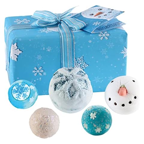 Bomb Cosmetics Let it Snow Handmade Wrapped Bath and Body Gift Pack, Contains 5-Pieces [Contents May Vary], 410g Cover