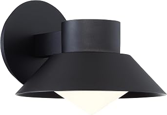 Modern Forms Oslo 8in LED Indoor or Outdoor Wall Light 3000K in Black