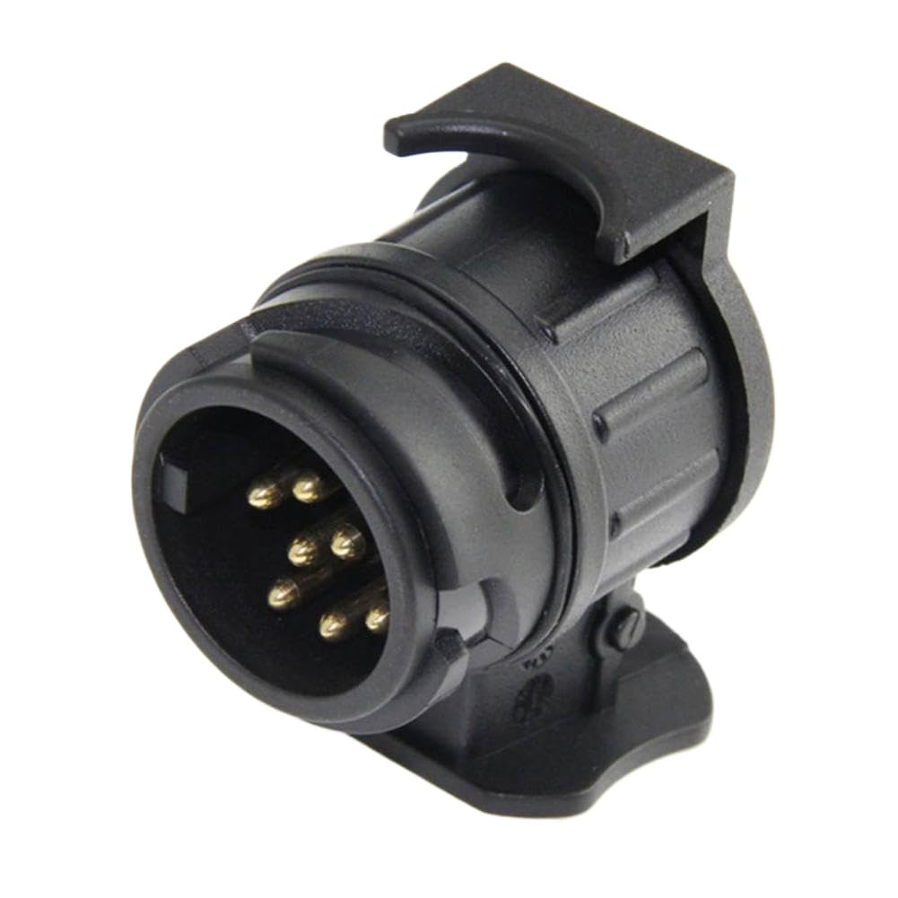 Wasserdichter 13- bis 7-poliger Stecker für Anhänger, Wohnwagen, Adapter, Buchse, kompatibel mit Anhängern nach europäischem Standard