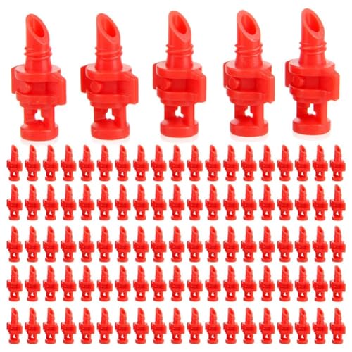 Nelsonerty 100 Piezas de Riego con Boquilla de Nebulización de 360 Grados, Rociador de Aspersores para de Riego de Jardín, Rociador Que Automatiza los Goteros