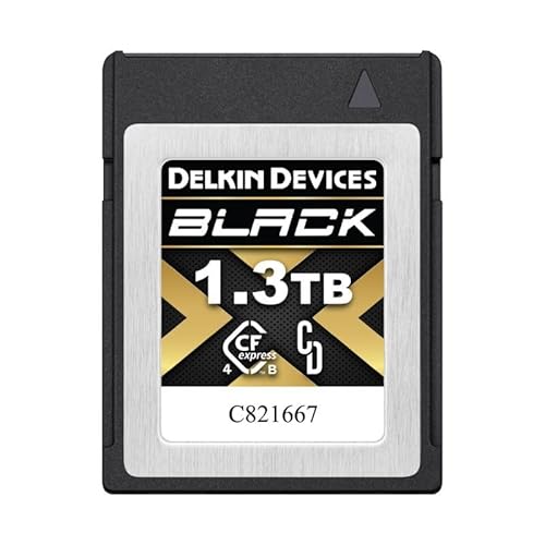 Delkin 1.3TB BLACK 4.0 CFexpress Type B [J[h DCFX4B13T (őǍ3530MB/s ő发3250MB/s 2150MB/s)