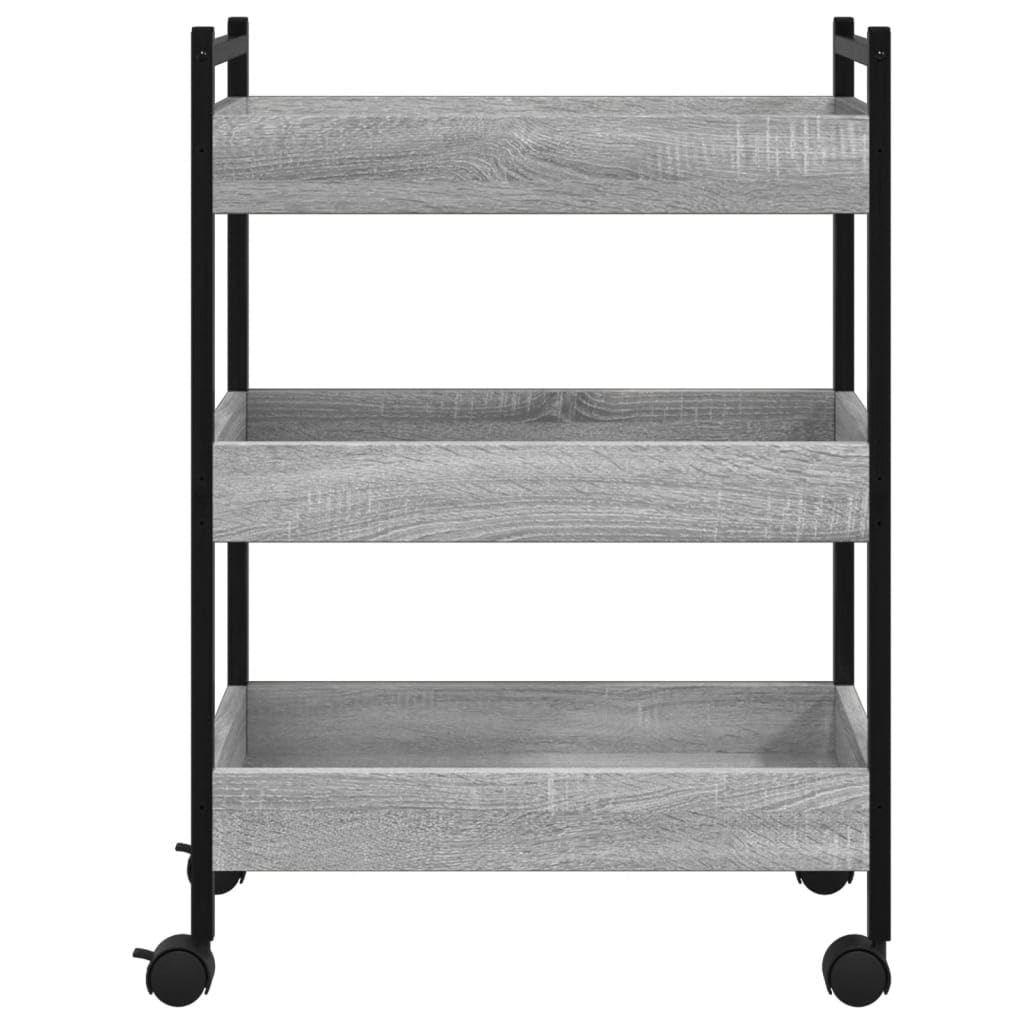 vidaXL Küchenwagen Grau Sonoma 50x30x70 cm Holzwerkstoff