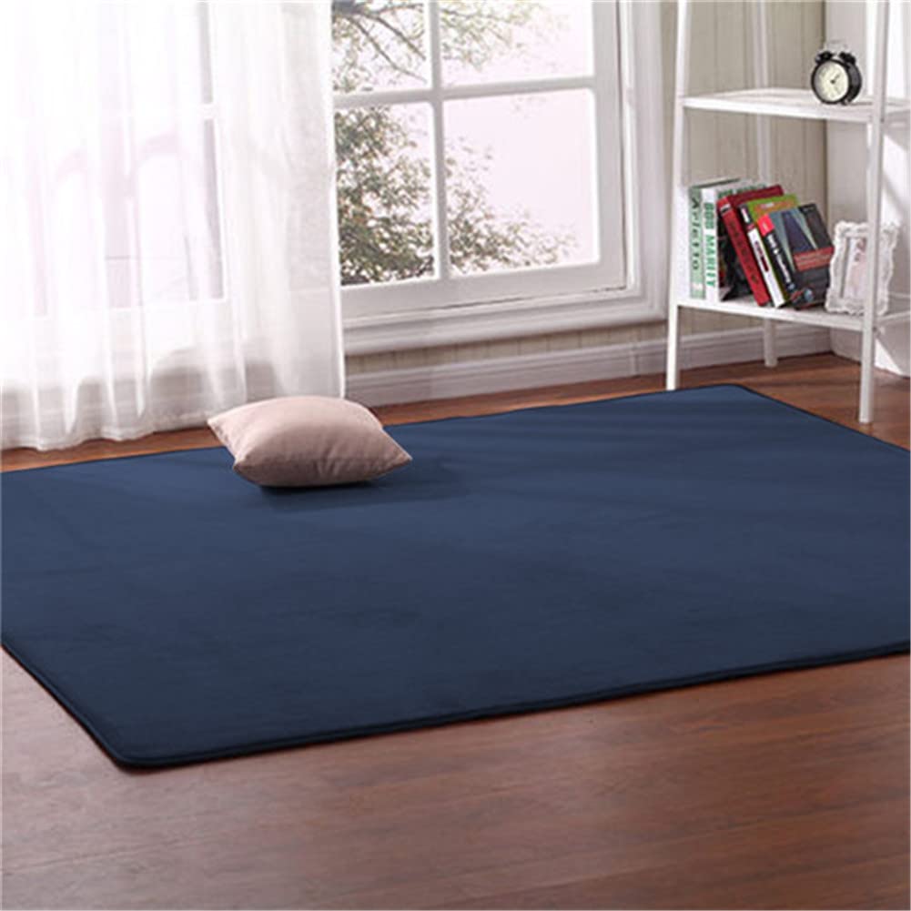 Tiojion Alfombra Tacto Suave Moderna Abstracta Pelo Corto Azul Marino-8 Alfombras Antideslizante Lavables Grandes,para Sala de Estar, Dormitorio, Habitación de los Niños (100x160cm)