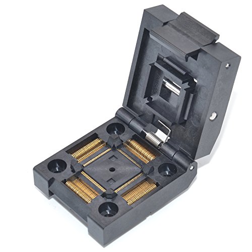 qfp100-05 socket ic burn-in tesing socket otq-100-05-09 05mm pitch 14x14mm ic dimension clamshell socket soldering versionqfp100-05