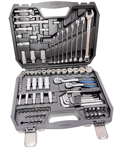 ROTOOLS Zoll Knarrenkasten Harley Steckschlüssel Satz Nüsse Nuss Ratschenkasten 92 tlg.