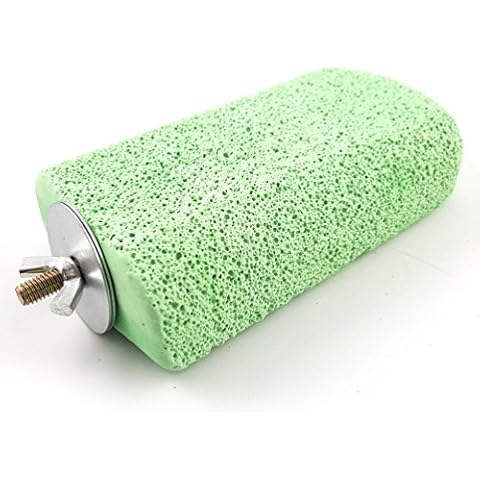 Litewoo Lava Shaped Pumice Ledge Birds Rats Chinchillas Toys, Artificial Teeth Beak Grinding Stone for Bird, Parrots, Hamsters, Totoro and Rabbits, Easy Installation, Random Color （5.1"x 2.75"x 1.2"） Cover