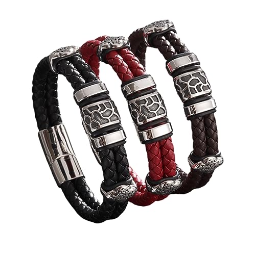 Bracelet pour hommes en cuir multicouche ajusté et sans irritation
