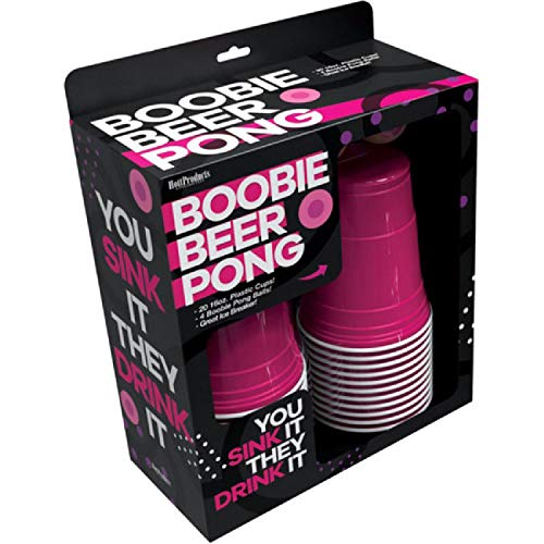 Hott Products Unlimited 70019: Boobie Beer Pong Boxed Set with Cups & Boobie Balls